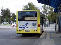 MB O 530 Citaro der OVG Gstrow am Bahnhof Gstrow auf der Linie 203 in Richtung Parumer Weg (Rckansicht)