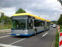 Mercedes-Benz O 530 (Citaro Irvine) auf Betriebsfahrt an der Haltestelle Schnauer Ring.