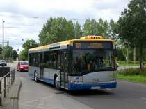 Solaris Urbino auf der Linie 161 nach Schnau Weidornstrae an der Haltestelle Schnauer Ring.