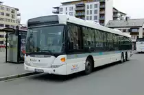 Nordlandbuss setzt die Scania-OmniCity-Fahrzeuge sogar in 13.5 Meter langer Ausf�hrung in der Landeshauptstadt ein. Aufnahme am 1.7.2010 im Zentrum. 
