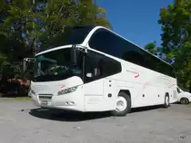 Ein Neoplan Reisecar Nr.7 der asm auf einem Busparkplatz in Zweisimmen am 05.09.2010
