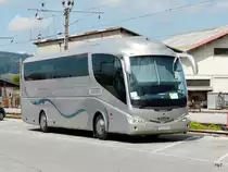 Ein Scania IRIZAR abgestellt beim Bahnhof Bulle am 05.09.2010
