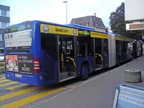 VZO-Mercedes Citaro NR.103 am St�fa,Bahnhof am 3.9.10 . Dieser Bus und die Busse 101 und 117 haben Werbung vom Beef.ch Weidf�st am Pfannenstiel bekommen.