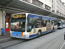 Hier ist ein Citaro Bus von Saarbahn und Bus zu sehen. Die Aufnahme des Foto war am 04.09.2010 in Saarbr�cken an der Haltestelle Hauptbahnhof.