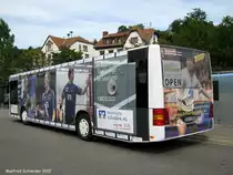 MAN Lions City der Firma Baron Reisen an der Haltestelle Brebach Bahnhof. Die Aufnahme des Foto war am 06.09.2010.