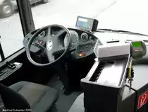 Das Foto zeigt den Bereich des Busfahrer. Das Foto wurde in einem MAN Lions City gemacht. Die Aufnahme des Foto war am 06.09.2010.