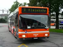 BOGG - MAN Nr.83 SO 11612 unterwegs auf der Linie 3 beim Bahnhof olten am 07.09.2010