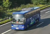 Mercedes O 580  auf der A2 bei Lehrte, am 19.08.2010.