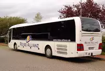 Kevelaer Busparkplatz, am 19.9.2010 stand dieser Bus, ein MAN Lions Regio der Firma Reise Allianz aus dem Emsland auf Pilger wartend.