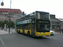 MAN Lion's City DD (Doppelstock) auf der Linie M19 nach U-Bahnhof Mehringdamm am U-Bahnhof Wittenbergplatz.