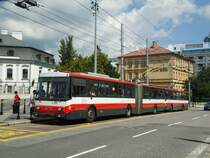DPB Bratislava Nr. 6614 Skoda Gelenktrolleybus am 10. August 2010 Hodzovo Nam.