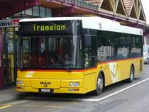 MAN / JU 1937 - Post Regiobus nach Tramelan bei der Haltestelle vor dem Bahnhof in Saignelegier am 07.09.2007