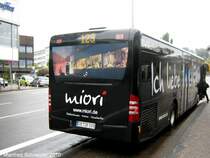 Citaro Bus mit neuer Werbung an der Haltestelle Saarbrcken Wilhelm Heinrich Brcke. Das Bild habe ich am 02.10.2010 gemacht.