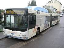 Hier ist ein MAN Lions City Gelenkbus zu sehen.Das Foto habe ich am 02.10.2010 in Saarbrcken Altenkessel gemacht.