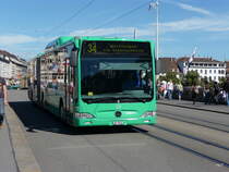 BVB - Mercedes Citaro  Nr.717  BS 6676 unterwegs auf der Linie 34 in der Stadt Basel am 12.09.2010