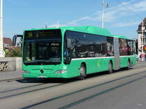 BVB - Mercedes Citaro  Nr.722  BS 6681 unterwegs auf der Linie 34 in der Stadt Basel am 12.09.2010