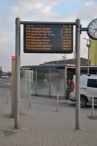 Abfahrtanzeiger in Bugdorf/ZOB. Foto vom 14.10.2010.