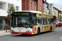 DSW21 1215 (DO DS 1215) macht Werbung f�r Gr�nes Leihh�user.
Dortmund Aplerbeck U, 19.6.2010.