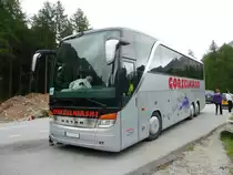 Setra S 415 HDH unterwegs auf der Berninapassstrasse am 13.09.2010