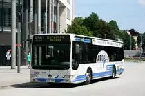 Sander Reisen 316 (HA Y 316) mit Werbung f�r die ARGE Hagen.
Hagen Stadtmitte, 6.6.2010.