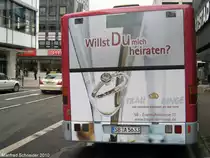 Ein Citaro Bus von der Firma Baron Reisen macht Werbung f�r Trauringe. Der Bus hatte am 16.10.2010 seinen ersten Tag mit der neuen Werbung.
