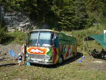 Aus Deutschland: BZ-SE 80H Setra am 22. August 2010 Thayngen, Wohnbustreffen