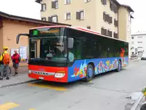 Engadin Bus - Setra S 415 NF GR 100104 unterwegs auf der Linie 1 in Samedan am 13.09.2010