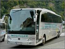 Mercedes Benz Travego der Firma Weidinger aus sterreich aufgenommen in Passau am 17.09.2010.