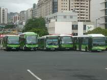 12.10.10,abgestellte TITSA-Busse am Busbahnhof Santa Cruz de Tenerife.