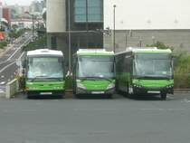 12.10.10,abgestellte TITSA-Busse am Busbahnhof Santa Cruz de Tenerife.