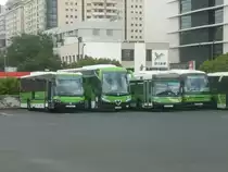 12.10.10,abgestellte TITSA-Busse am Busbahnhof Santa Cruz de Tenerife.
