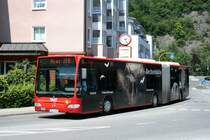 MVG (MK V 419) macht Werbung fr die Dechenhhle.
Hagen Hohenlimburg, 26.6.2010.