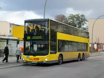 MAN Lion's City DD (Doppelstock) auf der Linie 156 nach Wei�ensee Pasedagplatz am S-Bahnhof Prenzlauer Allee.