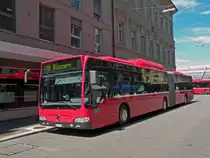 Mercedes Citaro mit der Betriebsnummer 843 auf der Linie 19 beim Bahnhof Bern. Die Aufnahme stammt vom 04.06.2010.