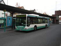 Ein Citaro mit Evo Bus Werbung in Enkheim am 30.10.10