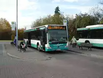 Ein neuer Citaro der Linie 23 und ein alter der Linie 22 des SVM treffen sich in D�rnigheim am 30.10.10 