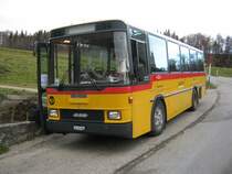 NAW Postauto am zweit letzten Betriebstag (f�r 2010) der Linie Oberdorf-Weissenstein Passh�he. Diese Linie ist ein Ersatzbetrieb f�r die eingestellte Seilbahn. Weissenstein Passh�he, 31.10.2010.