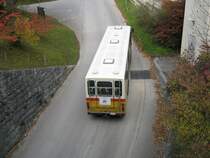 NAW Postauto am zweit letzten Betriebstag (f�r 2010) der Linie Oberdorf-Weissenstein Passh�he. Diese Linie ist ein Ersatzbetrieb f�r die eingestellte Seilbahn. Oberdorf, 31.10.2010.