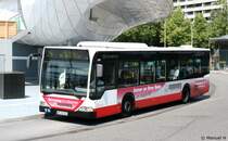 Hochbahn 2501 (HH HN 2501) macht Werbung fr Stoltenberg.
Hamburg Poppenbttel, 3.7.2010.