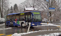VZO-Mercedes Citaro NR.101 bei der Haltestelle Hombrechtikon,Tobel am 10.12.10 