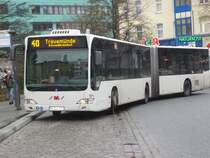 Wagen 171 der LVG in Lbeck-ZOB zur Abfahrt auf der Linie 49 nach Travemnde.