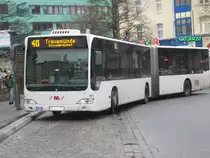Wagen 171 der LVG in L�beck-ZOB zur Abfahrt auf der Linie 49 nach Travem�nde.