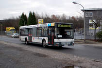 Der MAN der NVV Nummer 0108 fhrt hier auf der Linie 016 von Korschenbroich aus bis nach Buchholz am Vormittag des 11.12.2010