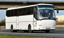 Sofia Bus aus Bulgarien auf der A61 bei Miel - 29.10.2010