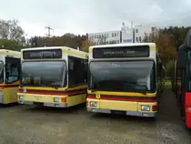 STI Thun Nr. 68+69 MAN am 24. Oktober 2010 Kloten, EvoBus