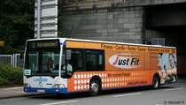 Langen Reisen (BM TL 417) macht Werbung f�r Just Fit.
Duisburg HBF, 31.7.2010.