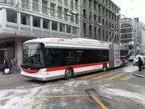 VBSG - Hess-Swisstrolley BGT-N2C Nr.182 unterwegs auf der Linie 3 in St.Gallen am 27.12.2010