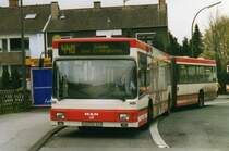DSW 1484, ein MAN NG 272, aufgenommen im April 2002 an der Haltestelle Oespel Schleife in Dortmund.