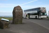 Auto Fischer Bistrobus an der Grenze England-Schottland
