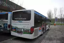 Ein Setra stand am 09.01.2011 am Stadtbahnenpunkt Fasanenkrug in Hannover.